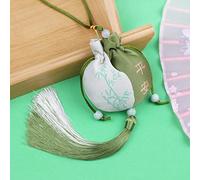 Bolsa de seda con cordón para joyería, monedero de seda con brocado bordado, 4 bolsitas de tela, bolsa tradicional china con cordón, bolsa de regalo vacía, bolsa de aromas, accesorios Hanfu(Green)
