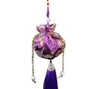 Bolsa de seda con cordón para joyería, monedero de seda con brocado bordado, 6 bolsitas pequeñas, bolsa china bordada con cordón, bolsa de regalo vacía con borla para aromas, para coche(Purple)