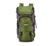 WINGS Mochila de trekking ligera de 30 l con ventilación en la espalda, cinturón de cintura, silbato de emergencia, cubierta de lluvia, montaña al aire libre, Verde, L, Casual