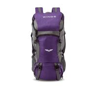 WINGS Mochila de trekking ligera de 30 l con ventilación en la espalda, cinturón de cintura, silbato de emergencia, cubierta de lluvia, montaña al aire libre, Púrpura, L, Casual