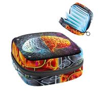 Bolsa de servilletas sanitarias con cremallera, bolsa suave para almohadilla menstrual, cerebro artístico-2233 bolsa de almacenamiento para compresas sanitarias, soporte para tampones