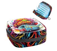 Bolsa de servilletas sanitarias con cremallera, bolsa suave para almohadilla menstrual, cerebro y bus-341 bolsa de almacenamiento para compresas sanitarias, soporte para tampones