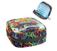 Bolsa de servilletas sanitarias con cremallera, bolsa suave para almohadilla menstrual, cerebro y bus-176, bolsa de almacenamiento para compresas sanitarias, soporte para tampones