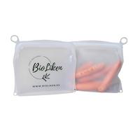 Bolsa de Silicona 100% Platino Reutilizable para Almacenamiento de Alimentos y/o Accesorios de Viaje. Sin aditivos ni colorantes, 2 unidades.