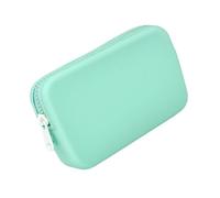 Bolsa de silicona - Cartera colgante con cremallera para bolsa de playa EVA - Funda impermeable para teléfono con 4 botones a presión - ideal para la playa, camping y aventuras al aire libre, verde