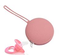 Bolsa de silicona con cremallera, funda de silicona para chupete - Bolsa de almacenamiento portátil de silicona para viajes,Lindo bolso de almacenamiento pequeño con cremallera y cuerda para artículos