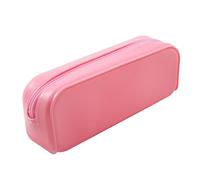 Bolsa de silicona impermeable para lápices con cremallera, bolsa organizadora portátil para lápices para estudiantes, bolsa de cosméticos profesional de silicona para estudiantes, Yellow-150