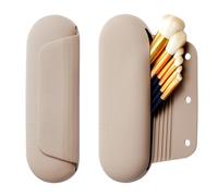 Bolsa de silicona para brochas de maquillaje, estuche organizador para maquillaje, caja de silicona a prueba de polvo, bolsa de almacenamiento de silicona con agujero de ventilación para brochas