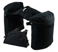 Bolsa de Silla Plegable para Caballos Madera y Reales(Black) | Peso ultra ligero 0.42kg, ergonómico, no para carga al para caballo, perfecto para jinetes jóvenes