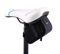 Bolsa de sillín de bicicleta, Bicicleta, asiento debajo de la cola, cola, bolsa de transporte trasera, accesorio de ciclismo(Negro)