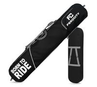 Bolsa de snowboard premium de 170 cm para snowboard, resistente al agua, con compartimento de almacenamiento, tejido de poliéster 600D con PVC Impregnat unisex, color negro Born to Ride [051]