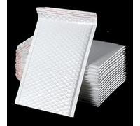 Bolsa de sobres de burbujas de 20 piezas, sobres de burbujas de espuma blanca impermeables, bolsas de sobres de envío, bolsas de embalaje autoselladas de plástico, tamaño grande-32x36cm-20 piezas