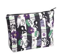 Bolsa de sublimación de Halloween para los amantes del terror, ataúd, serpiente, negro, blanco, espeluznante, gótico, regalo de tocador, U.Snake Bag, Bolsas de cosméticos