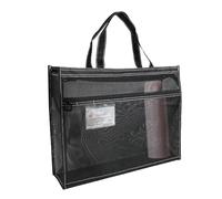 Bolsa De Suministros De Arte De Malla - Bolsa De Arte De Malla, Bolsas De Archivo Con Cremallera De Malla | Organizador De Suministros Transparente Fácil De Organizar Con Asa Y Cremallera, S, Negro