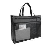 Bolsa de suministros de arte de malla,Bolsa de arte de malla,Organizador de archivos transparente de 17 x 13 x 4,4 pulgadas con asa y cremallera | Bolsa de mano A3 para obras de arte, gráficos y mater