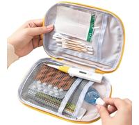 Bolsa de Supervivencia para Coche, Organizador de Medicamentos, Bolsa Pastillero para Botellas, Pastillero para Botellas, Organizador de Medicina de Viaje, Pastillero Portátil y Cremallera Lisa