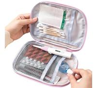 Bolsa de supervivencia para coche, organizador de medicamentos | Organizador de medicina de viaje,Bolsa de almacenamiento para frascos de pastillas, linda bolsa de almacenamiento para pastillas con cr