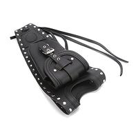 Bolsa de Tanque de Combustible de Motocicleta de Cuero Artificial Negro con Diseño de Remaches para XLX1000 200X XLH883 - Se Adapta a Tanques de 3.3 Galones, una Fácil