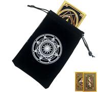 Bolsa de tarjeta del tarot - soporte de puente de tarot de terciopelo, bolsa de joyería portátil | Estuche de cartas de tarot de franela con cordón, joyería Pouc reutilizable bolsa de bolsillo para