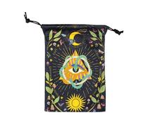 Bolsa de tarot - Bolsa de almacenamiento de dados con cordón - Organizador protector de cubierta impreso para adolescentes, principiantes, adultos, entusiastas, reuniones diarias, viajes, fiestas