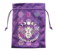 Bolsa de Tarot, Bolsa de Tarot | Bolsa de almacenamiento de terciopelo con cordón - Tarjetero multifuncional para tarot, bolsa de tarot y dados, para tarot, bolsas blandas para yoi, Ztd03-púrpura