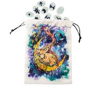 Bolsa de tarot, bolsa de tarot, bolsa de runas con cordón con impresión, bolsas de cubierta de tarot, bolsas de terciopelo, bolsa para cristales, dados, joyas, Sxf14#, Refer to description, Unisex