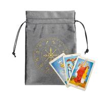 Bolsa de tarot, bolsa para tarjetas de tarot | Bolsas de maquillaje - Bolsa de terciopelo suave para tarot, cristales, cosméticos, bolsas de joyas, estuche con cordón, Ztd11, riferimento alla