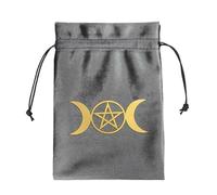 Bolsa de tarot, bolsa para tarjetas de tarot | Bolsas de maquillaje - Bolsa de terciopelo suave para tarot, cristales, cosméticos, bolsas de joyas, estuche con cordón, Ztd13, riferimento alla