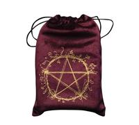 Bolsa de tarot | Bolsas con cordón para joyas con estampado de estrellas de cinco puntas | Bolsa organizadora de accesorios de tarot de adivinación del destino para mazos de oráculo, dados, runas
