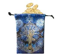 Bolsa de tarot con cordón, bolsa de terciopelo para tarot, bolsa suave para tarjetas de dados, bolsa multiusos con cordón | Almacenamiento de joyas de novedoso con tarjetero de runas, bolsa