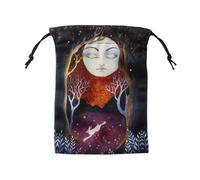 Bolsa De Tarot | Funda Con Cordón Para Tarjetas De Tarot | Organizador De Dados De Doble Cara Para Transporte Oficina Viaje Camping Exterior Casa Jardín, Sxf15#, Se référer au descriptif