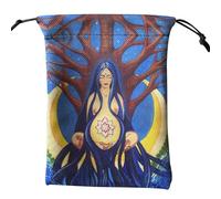 Bolsa de tarot genérica para runas, dados, cristales y joyas, bolsa multifunción para principiantes, adivinación fortune Halloween Oracle, Fahrah, Se référer au descriptif, Consulte la descripción