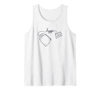 Bolsa de té con letras a mano Hygge Camiseta sin Mangas