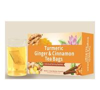 Bolsa De Té En Polvo De Canela, Jengibre Y Cúrcuma De Plantas Naturales, 30 Porciones Individuales For Apoyo Diario Al Bienestar(1pcs)