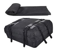 Bolsa de techo de coche - Bolsa de techo de carga de coche de 15 pies cúbicos, bolsa de equipaje de techo impermeable 600D Tela Oxford | Diseño plegable de fácil instalación, correas reforzadas