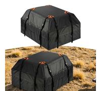 Bolsa de techo de coche para exteriores 425L con tela Oxford impermeable, cierre de doble cremallera, diseño a prueba de polvo y fijación de ocho hebillas para un transporte seguro (8 soportes de