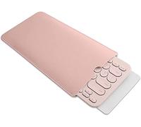 Bolsa de Teclado de Cuero Universal, Bolsa de Almacenamiento de Teclado, Bolsa Interior Delgada Y Portátil, Cubierta Protectora a Prueba de Polvo E Impermeable para Teclado Logitech(Rosa)