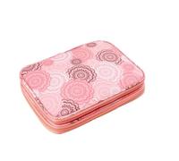Bolsa de Tejer Empty Knitting Needles Case Travel Storage Organizer Bag For Circular And Other Accessories Kit(Pink)