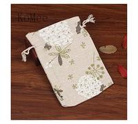 Bolsa de tela con cordón 10 unids/lote bolsa de algodón de lino 10x14 13x18 15x20cm muselina cosméticos regalos joyas embalaje bolsas lindo cordón regalo bolsa y bolsa bolsa de yute regalo bolsa