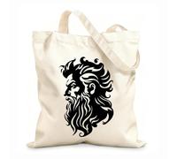 Bolsa de tela con correa de cincha El emblema del IC de Poseidón, el Monarca Acuático, en 80 palabras. La soberanía marina emerge del IC de Poseidón. Tela de 12 oz de grosor Bolsa para dibujar 35x40cm