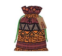 Bolsa de tela de barro africano con estampado tribal reutilizable, perfecta para cumpleaños, aniversarios y fiestas