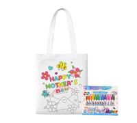 Bolsa De Tela De Lona Para Pintura, Bolsa de Lienzo para Pintar, Manualidad Educativa De Arte Para El Día De La Madre Con Actividades De Aprendizaje Para Niños De 3 Años En Casa Jardín De Infancia