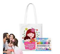 Bolsa De Tela De Lona Para Pintura - Bolsa Para Colorear Y Dibujar - Manualidades Educativas De Arte Para El Día De La Madre Con Rotuladores De Pintura Para Niños De 3 Años En Adelante Escuela