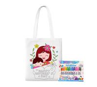 Bolsa de Tela Lisa,Bolso para Garabatear | Manualidades Educativas De Arte Para El Día De La Madre Con Rotuladores De Pintura Para Niños De 3 Años En Adelante Escuela