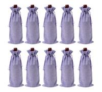 Bolsa de tela para botella de vino | Bolsa de tela con cordón para botella de vino de Navidad - Herramienta de decoración de colores brillantes para Navidad, celebraciones de cumpleaños, reuniones