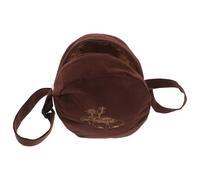 Bolsa de Tela Pequeña Cremallera para Cuencos Cantores, Café | Bolsa de Viaje de Monje Zen, Fácil de Limpiar, Diseño Sencillo, Uso Exterior y Ritual