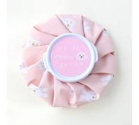 Bolsa de tela reutilizable para terapia de frío y calor, a prueba de fugas, estilo envoltura de gel para aliviar el dolor de las articulaciones de tensión muscular, 14 x 14 cm (rosa)