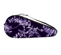Bolsa de tenis duradera, estética de flores de lavanda morada, ligera, bolsa de raqueta de tenis para hombres, mujeres y adolescentes
