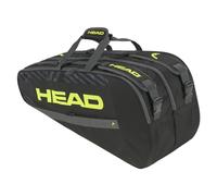 Bolsa de tenis HEAD Base Racquet Bag, negra/amarilla, M