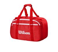 Bolsa de tenis peque a WILSON 2025 Super Tour roja (rojo/blanco) con capacidad para 2 raquetas